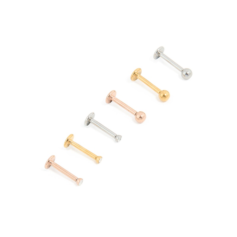 Mixed Mini Diamante Surgical Steel Flat Back Studs 6-Pack