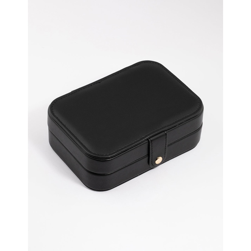 Black Faux Leather Vanity Jewellery Box