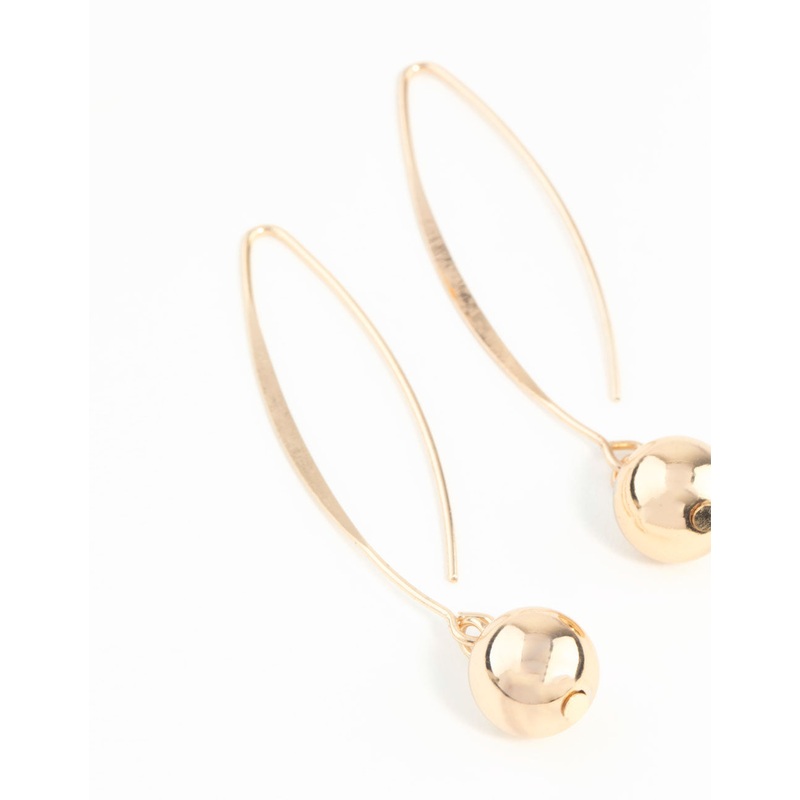 Gold Fireball Thread Earrings