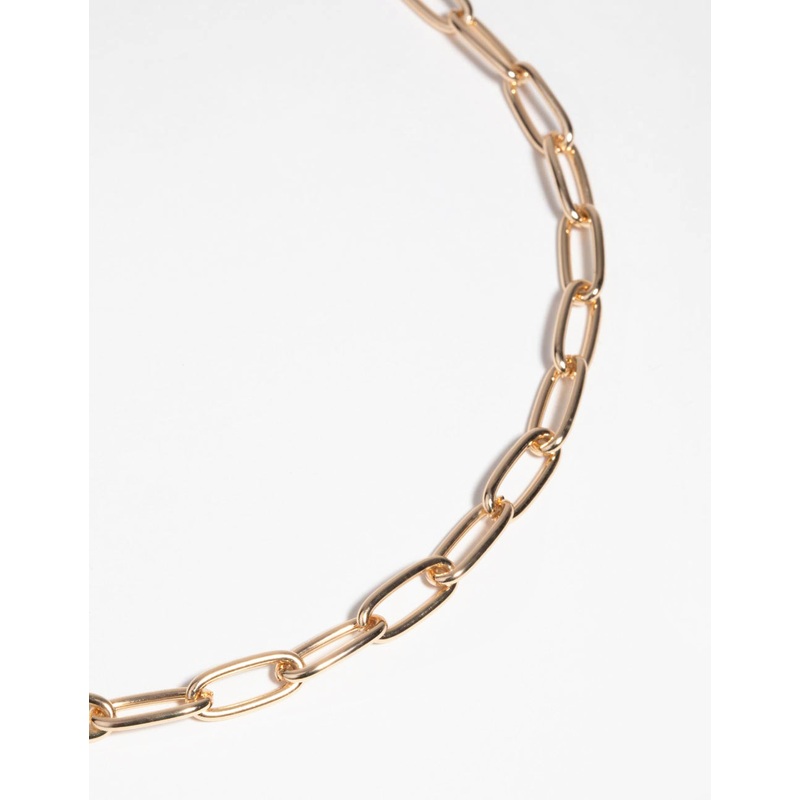 Gold Wide Chain Necklace