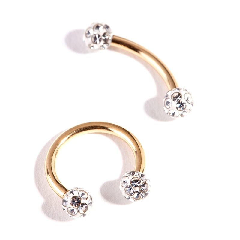 Surgical Steel Gold Horseshoe Earring Pack
