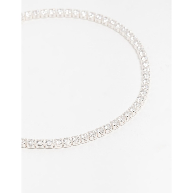 Silver Cubic Zirconia Mini Tennis Bracelet