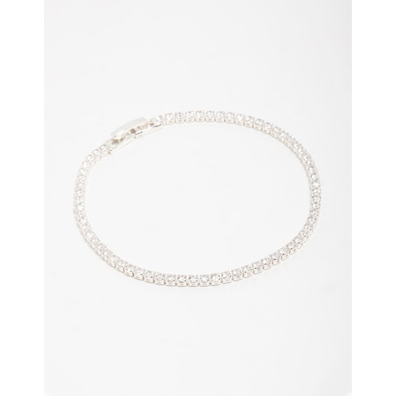 Silver Cubic Zirconia Mini Tennis Bracelet
